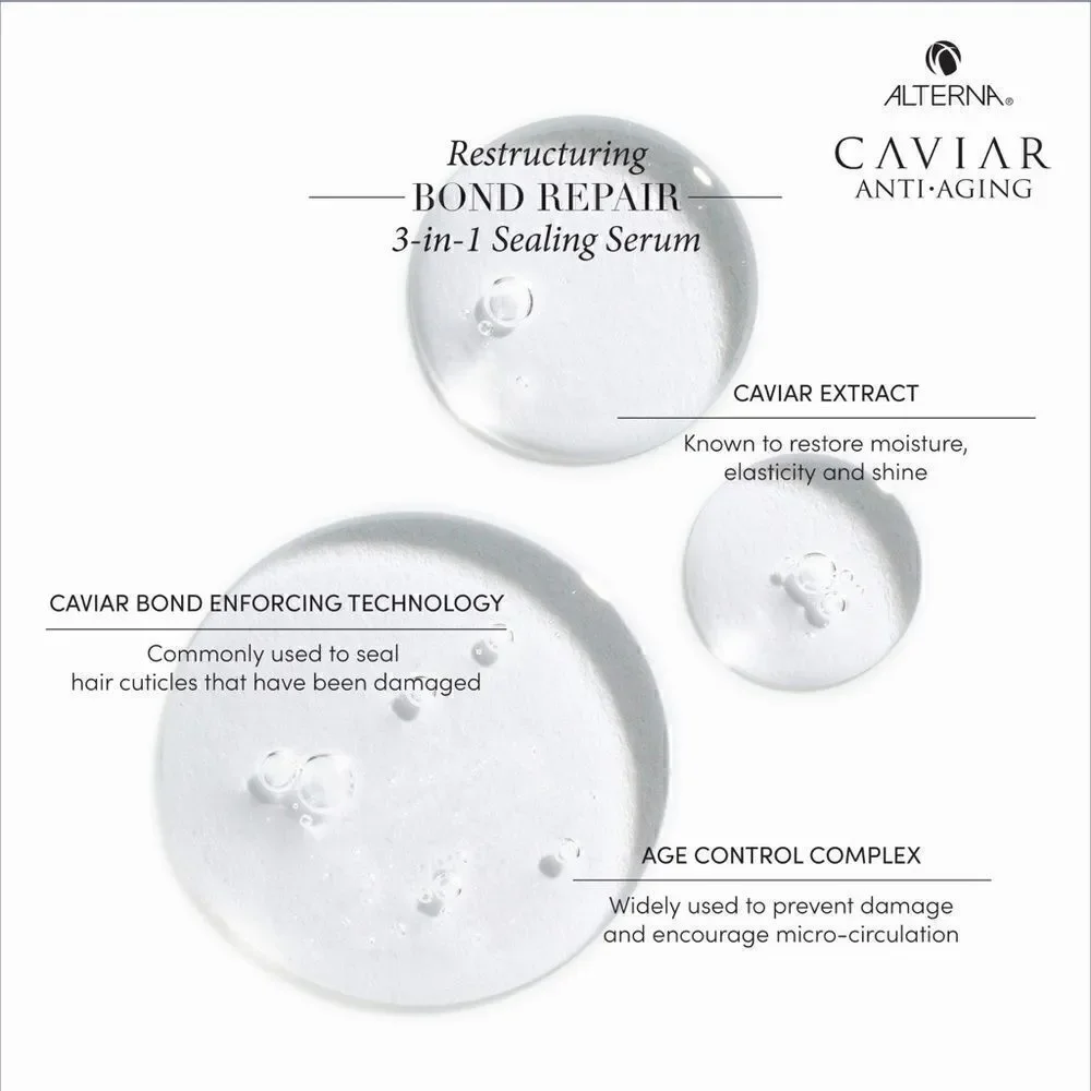 Alterna CAVIAR ANTI-AGING RESTRUCTURING BOND REPAIR 3-IN-1 SEALING SERUM NEW